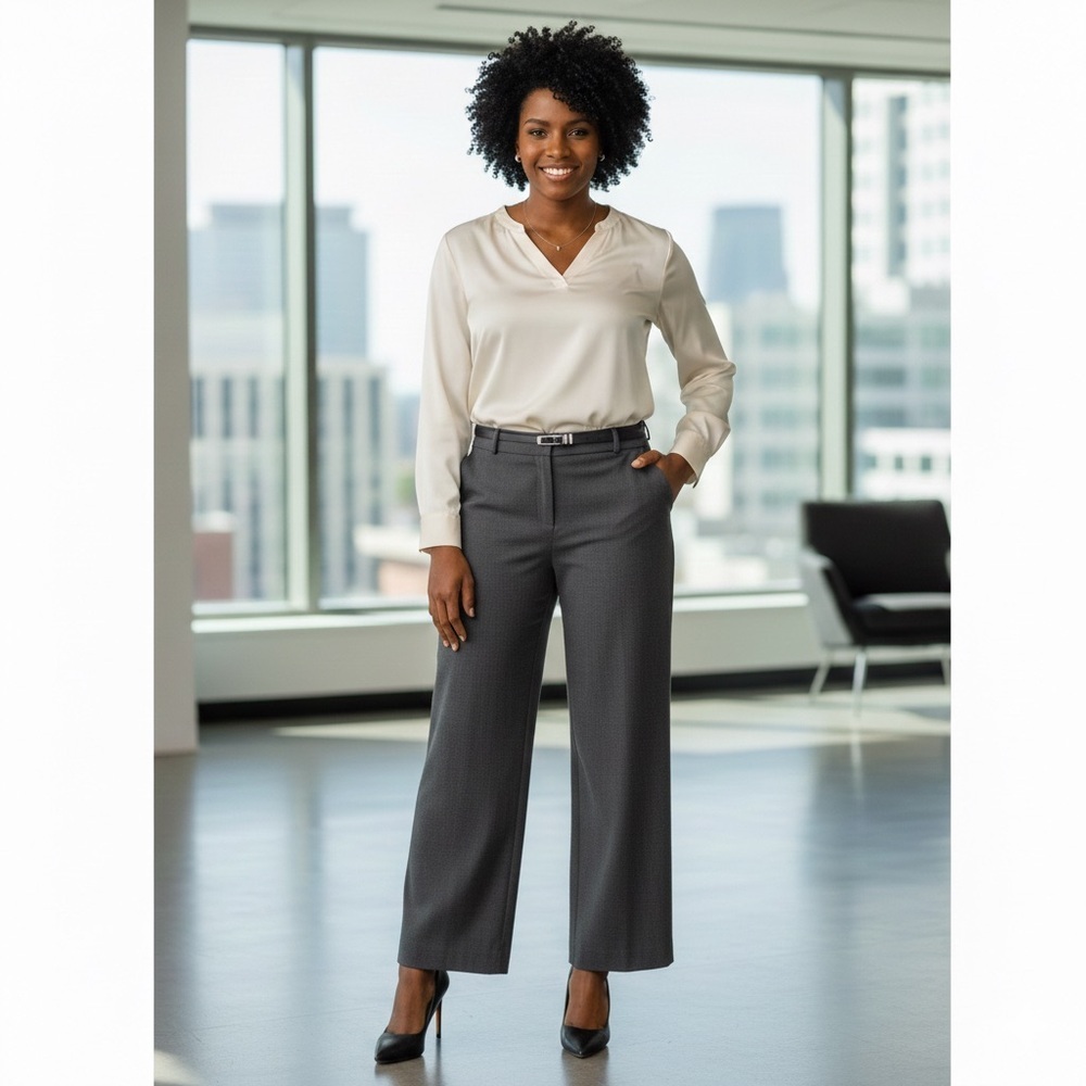 Covington Charcoal Wide-Leg Women's Pants